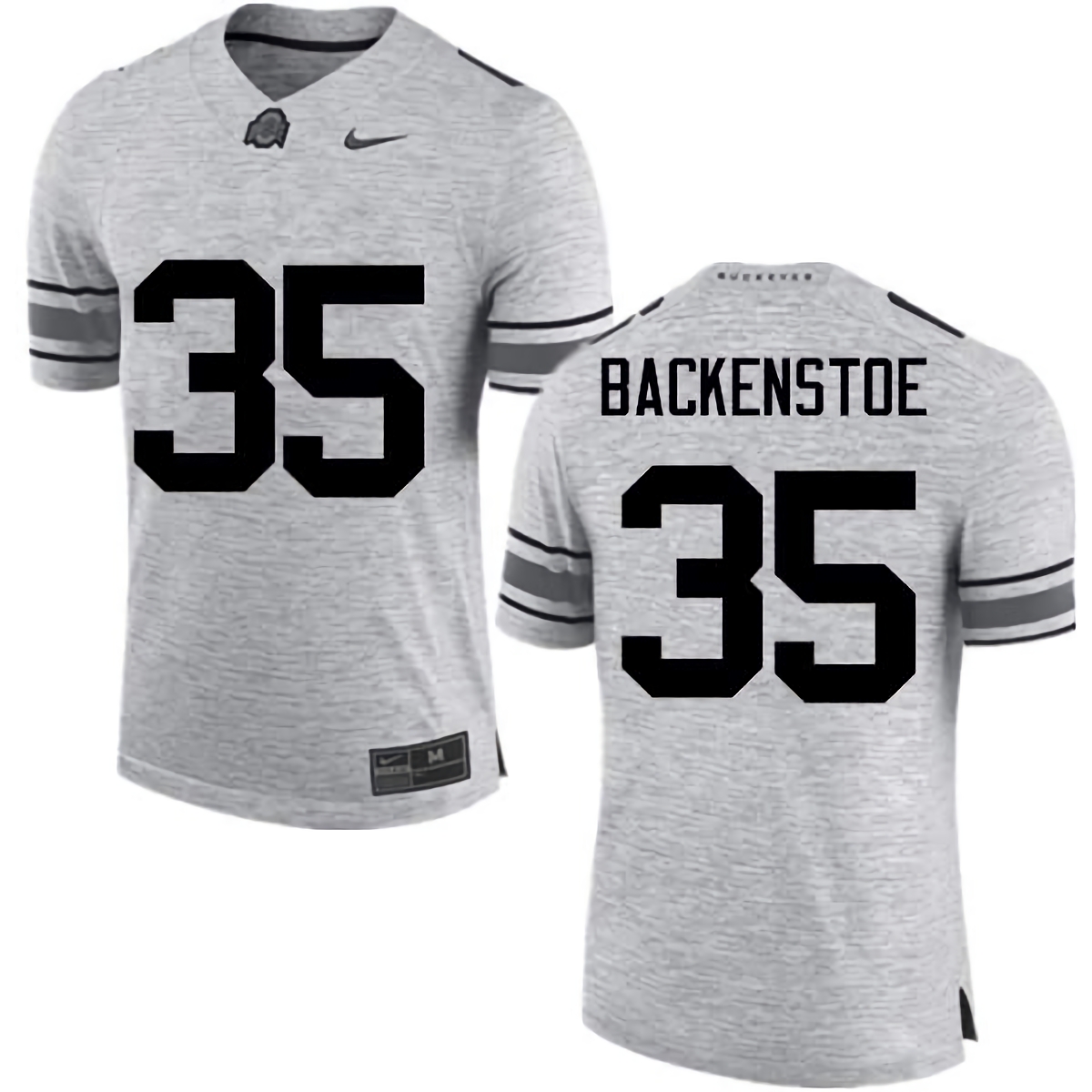 Alex Backenstoe Ohio State Buckeyes Men's NCAA #35 Nike Gray College Stitched Football Jersey GHU1456PU